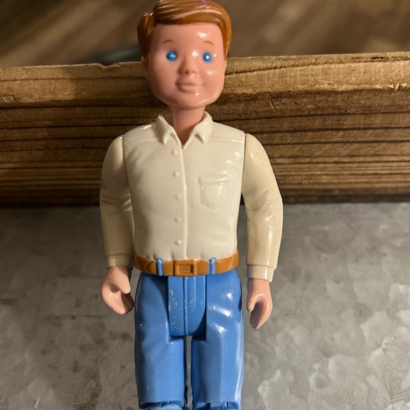 Vintage Fisher-Price Loving Family Dad 1993 Action Figure with Blue Pants - Picture 5 of 5